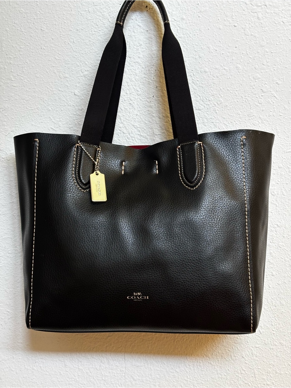 Coach Large Derby Black Leather Tote